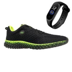 Tenis Masculino Academia Esporte Leve Caminhada Conforto Dia a Dia + Relógio-Masculino