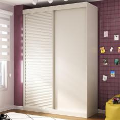 Guarda Roupa Infantil 2 Portas 1 Porta Ripada Samambaia Teen CabeCasa MadeiraMadeira Off White