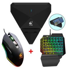 Gamer Kit Teclado Para Um Conversor Mouse Mão Conjunto De 3 Blac