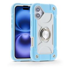 MARKILL Capa compatível com iPhone 16 Plus de 6,7 polegadas com suporte de anel de rotação de 360 graus, proteção contra quedas de grau militar, capa protetora robusta para iPhone 16 Plus para