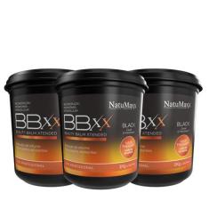 Kit 3 Redução de Volume Bbxx Beauty Balm Xtended Black Therapy NatuMax