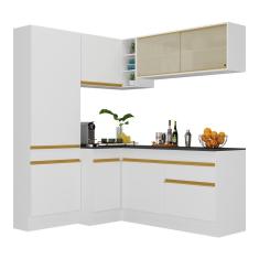 Armário de Cozinha Completa de Canto com Rodapé Veneza Multimóveis V2089