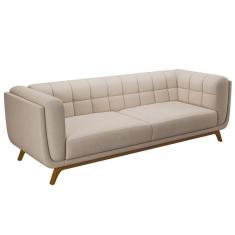 Sofá Living Decorativo 2 Lugares 180cm Bellart M22 Linho Cru - Mpozenato