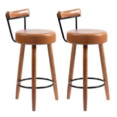 Kit 2 Banquetas Nápoles 89cm Couríssimo Amarula - Salaone Amarula