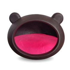 Casa Cachorro E Gato Preta Almofada Dupla Face Rosa/Bege P - Foster Pl