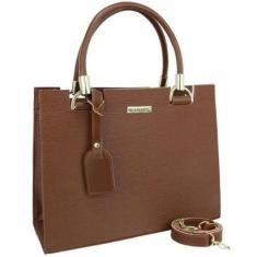 Bolsa Handbag Feminina com Ziper e Alças Fixas e Transversal Removivel-Feminino