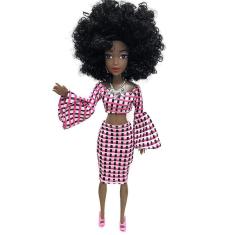 Brinquedo de boneca africana comum móvel para bebê Boneca preta Melhor brinquedo de presente