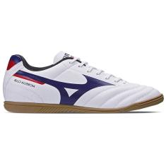 Chuteira Futsal Mizuno Morelia Club In Masculina - Branco e Marinho