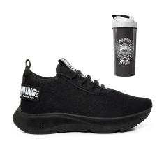 Tênis Academia Masculino Esportivo Caminhada Bf Shoes + Coqueteleira Exclusiva