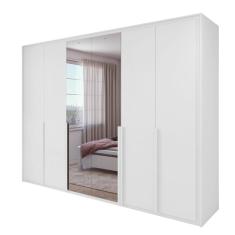 Guarda Roupa Easy Space 6 Portas C/ Espelho Branco Lopas