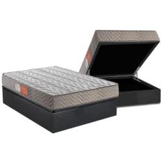 Cama Box Baú Casal: Colchão Espuma Paropas D45 Pasquale + Base CRC Sue
