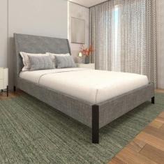 Cama Casal Estofada com Cabeceira Personalizável 100% MDF - Casa Lar D