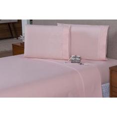 Lençol Queen 40cm 3 Pçs Ponto Palito Percal 180 Fios - Dryka Enxovais,