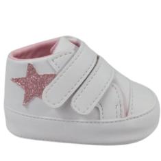 Sapatinho de Bebê Menina  Tênis de bebe menina Lindo e Confortável Com
