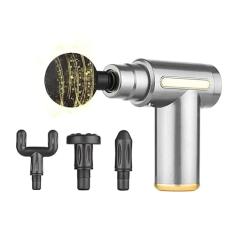 Massageador Elétrico Profissional para Alívio Muscular – Pistola de Massagem Recarregável com 4 Ponteiras Intercambiáveis e Ajuste de Velocidades – Ideal para Relaxamento, Recuperação Miofascial e Atletas Linha Premium (Cores Variadas)