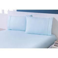 Lençol Casal 3 Peças C/Elástico Percal 100% Algodão 200 Fios