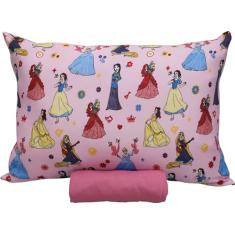 Jogo de Lençol 2 Peças Portallar Disney Danca De Princesas/Rosa Cravo Solteiro