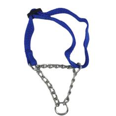 Coleira Guia Kit Corrente Aço Semi Enforcadora Adestramento Passeio Pet Caes Cachorro Treinamento