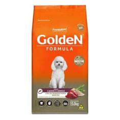Ração Golden Fórmula Cães Adultos Minibits sabor Carne e Arroz 15 Kg, 
