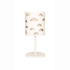 Abajur Infantil Nuvens Duplo Base Br 20x41 Cru/Branco