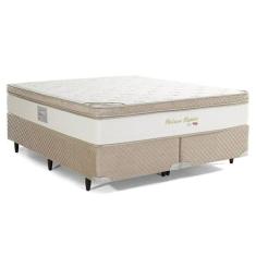 Cama Box Herval Queen Pallace Bambu, 71x158x198 cm, Molas Ensacadas