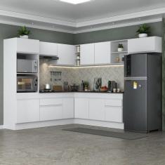 Armário Cozinha Completa de Canto Veneza Multimóveis V2083, Branco