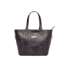 Bolsa feminina de couro croco Audrey-Feminino