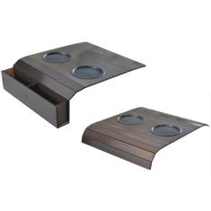 Kit 2 Suporte Porta Copos Com Porta Controle Braço Sofá Casa