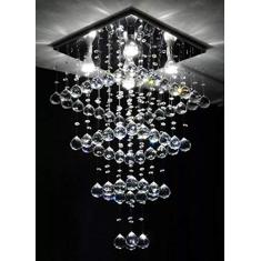 Lustre de Cristal para Mesa de Jantar com 70cm de atura