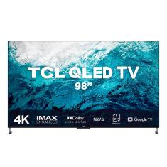 Smart TV TCL QLED 4K UHD 98'' Google TV com Google Assistant, Design sem Borda e Wi-Fi - 98C735