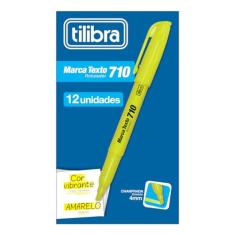 Tilibra - Marca-Texto 710 Amarelo, pacote com 12 unidades