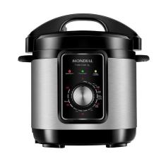 Panela De Pressão Elétrica Mondial Pratic Cook 3l Premium I Pe-47-3l-i Panela Elétrica De Pressão-220v-preto/inox