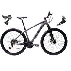 Bicicleta Aro 29 Ksw Xlt Alumínio 24v Câmbios Shimano Garfo Suspensão - Grafite Tam.15