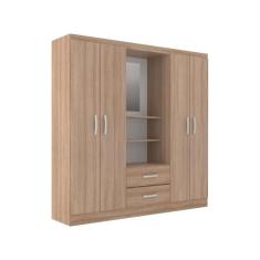 Guarda Roupa Casal Capelinha com 4 Portas 2 Gavetas - Evidencia Moveis