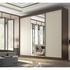 Guarda Roupa Casal 3 Portas de Correr 6 Gavetas Com Espelho 100% MDF G