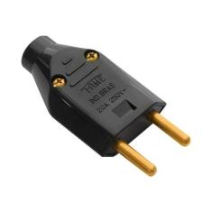 Plug de Sobrepor 2P 20A Macho Preto Fame, Preto