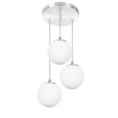 Lustres Pendentes Triplo Orby Bolinha Escovado - MARRYLUZ
