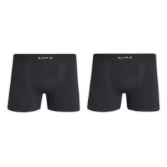Kit 2 Cuecas Lupo Boxer Micromodal Sem Costura 00661-001, M, Grafite