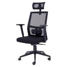 Cadeira De Escritório Presidente  Mesh Waw Design Base Giratória Braço E Altura Ajustável