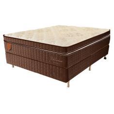 Cama Box Viúva (Box + Colchão) 128X188X69 Mediterrâneo Prorelax Molas Ensacadas Euro Pillow - Marrom