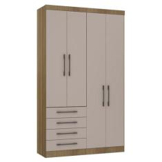 Guarda Roupa Modulado Eucamoveis Paris 4 Portas 4 Gavetas - EUCAMÓVEIS