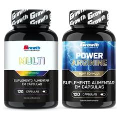 Multivitaminico 120 Caps + Arginina Pura 120 Caps Growth