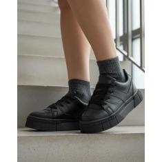 Tênis Casual Feminino All Black Todo Preto Sapatênis Blogueira Origina