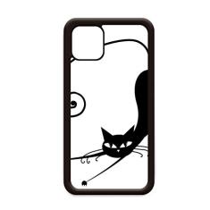 Capa elástica preta gato Halloween desenho animal para iPhone 11 Pro Max capa para celular Apple