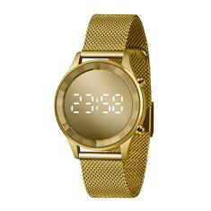 Relógio Lince Feminino Ref: Ldg4648l Cxkx Digital LED Dourado