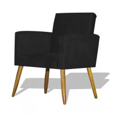 Poltrona Decorativa Nina - Preto Preto