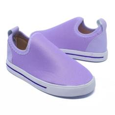 Tênis Infantil Calce Facil Leve Confortável Facheta Lilas - Beanna Cal