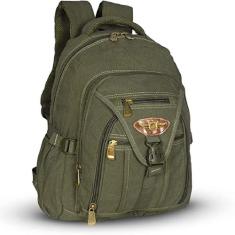 Mochila Kvn Ja9606 35 Litros Verde Para Notebooks de Até 14 Polegadas 