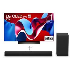 Combo Smart TV LG OLED evo AI C4 4K 55" 2024 + Soundbar LG S40T - OLED55C4.S40T