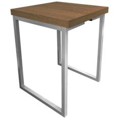 Banqueta Banco Nova York Industrial Cozinha Área Gourmet Balcão Prata 